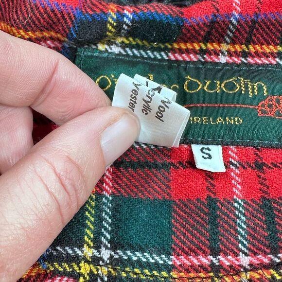 Irish O’Neil of Dublin plaid wool holiday winter cape S - Picture 4 of 7